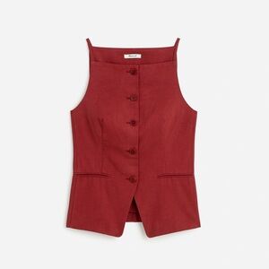 NWT Madewell Square-Neck Vest in Drapey Twill - Size 6